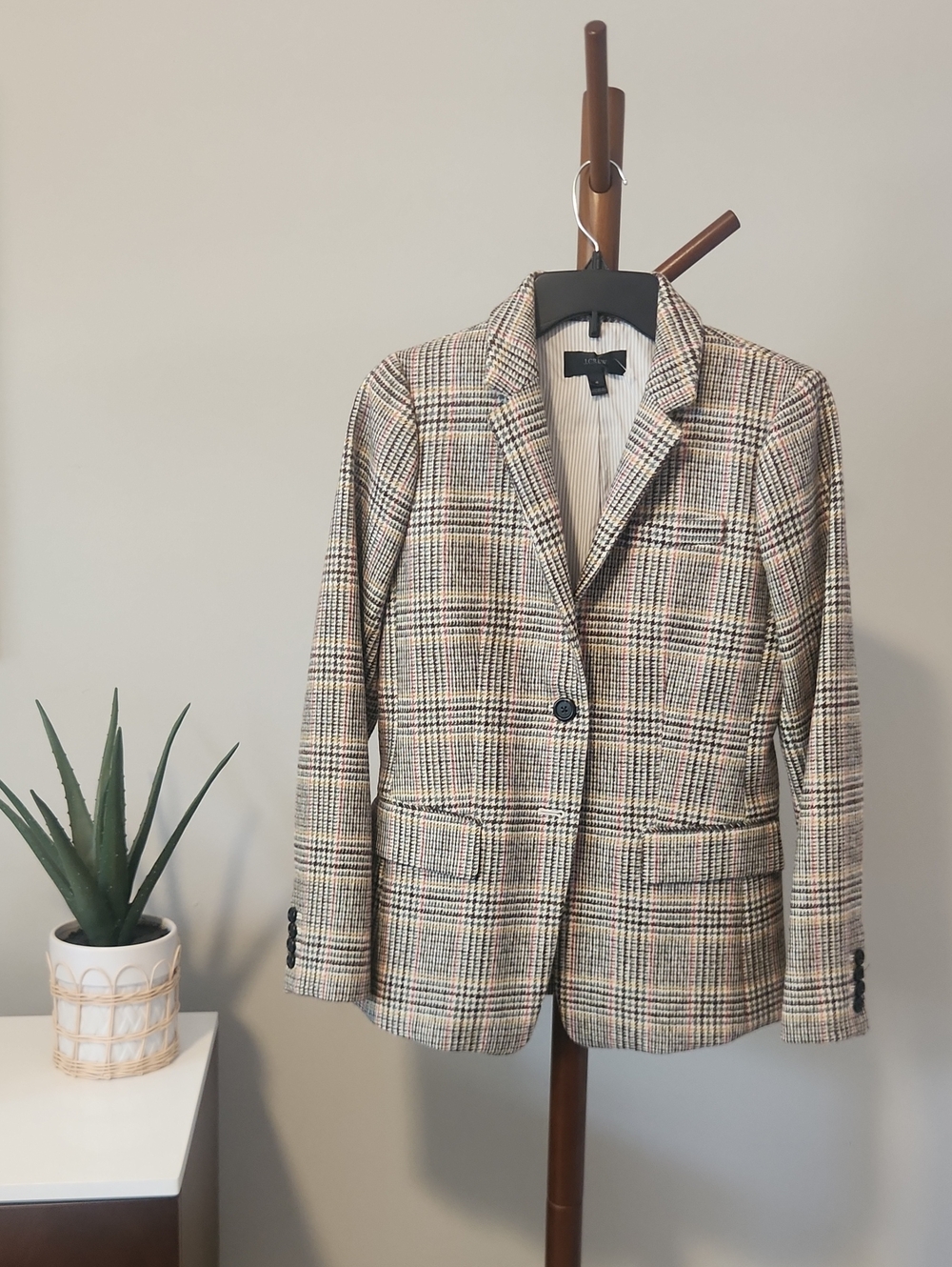 J Crew 100% Wool Plaid Blazer
